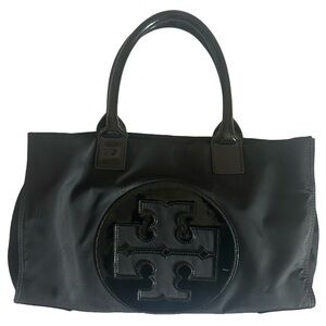tory burch tote bag with logo